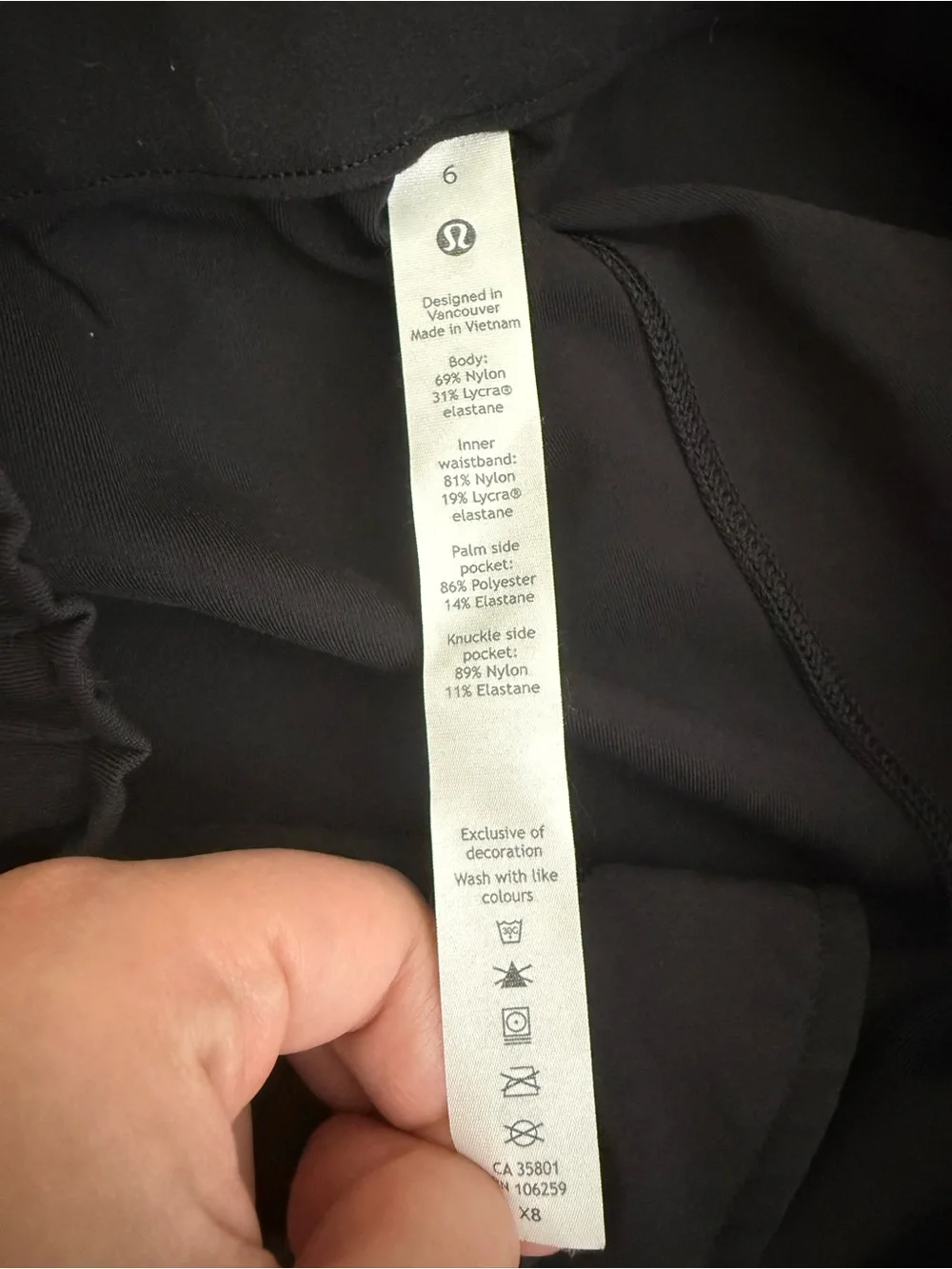 Lululemon Stretch High-Rise Jogger Full Length Black Size 6 Luxtreme